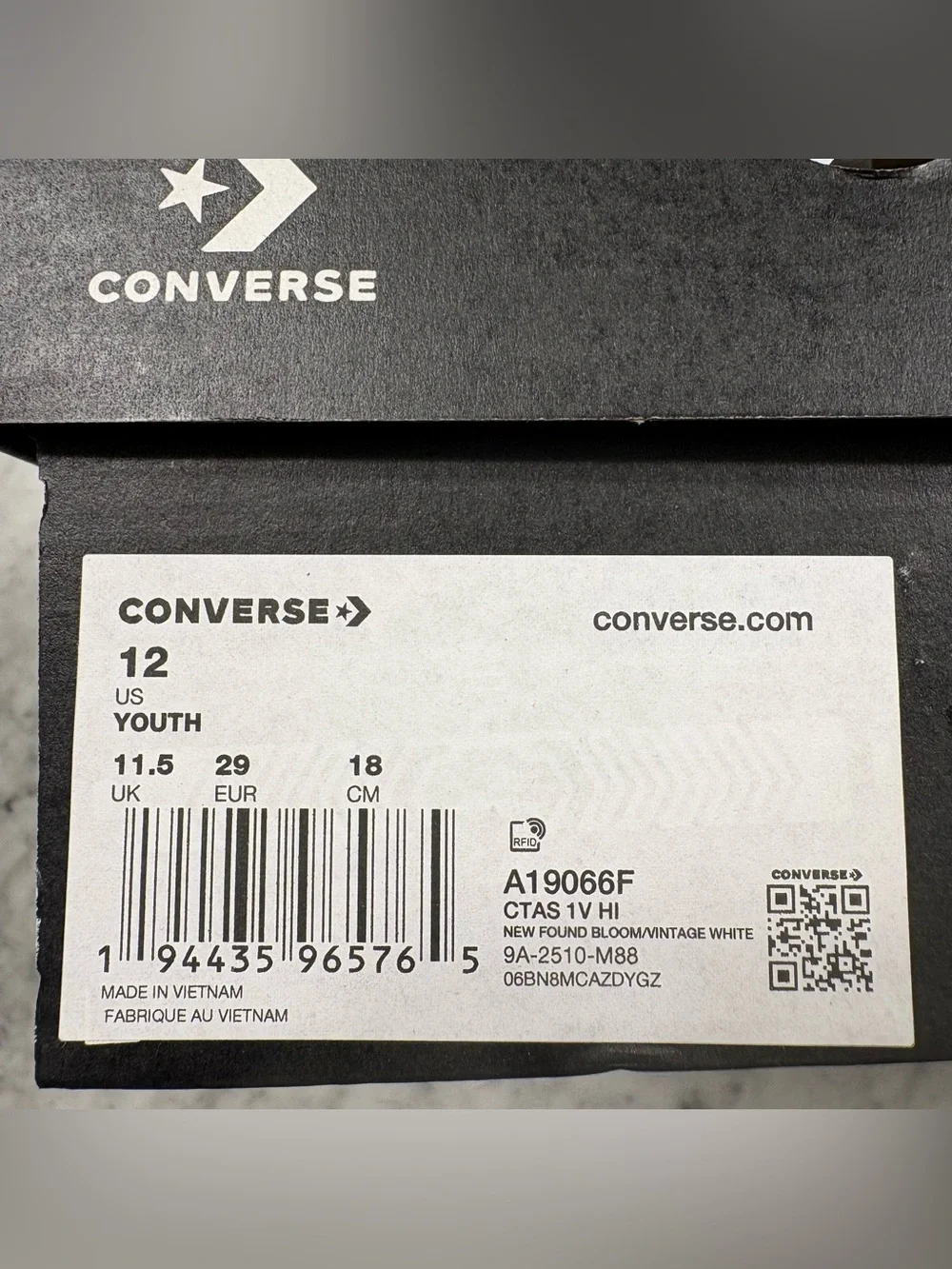 Converse Chuck Taylor All Star Easy On High Top Pink Hearts Little Girl 11 or 12